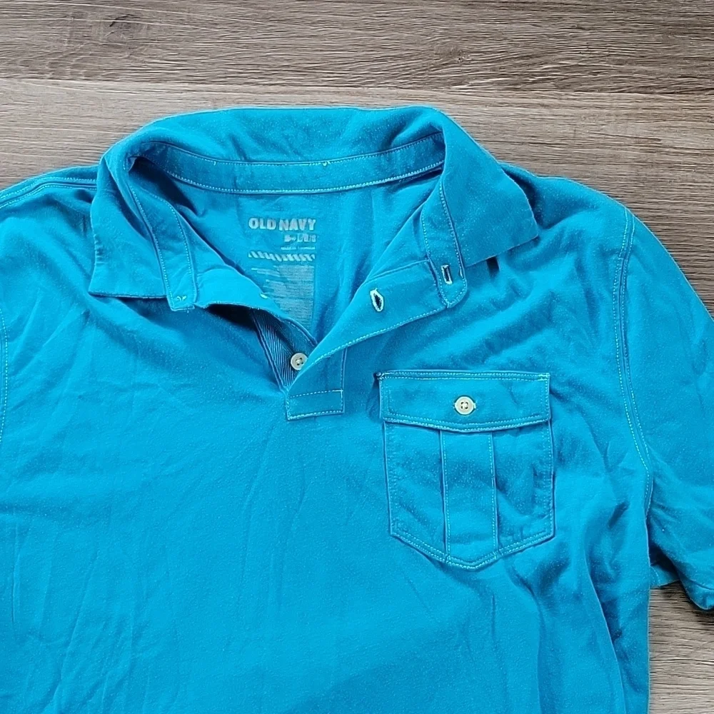 Old Navy Blue Polo Size Large - Picture 4 of 8